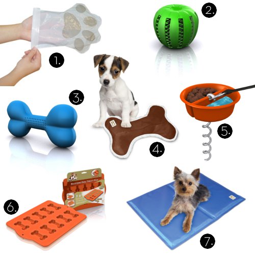 A collage of various contemporary pet care gadgets