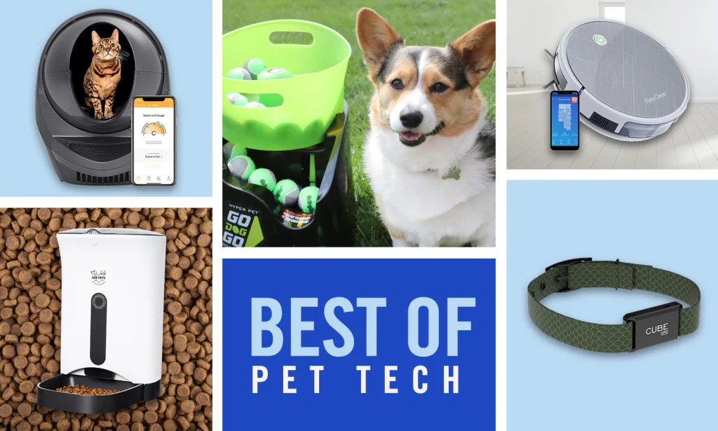 variety of tech gadgets for pets