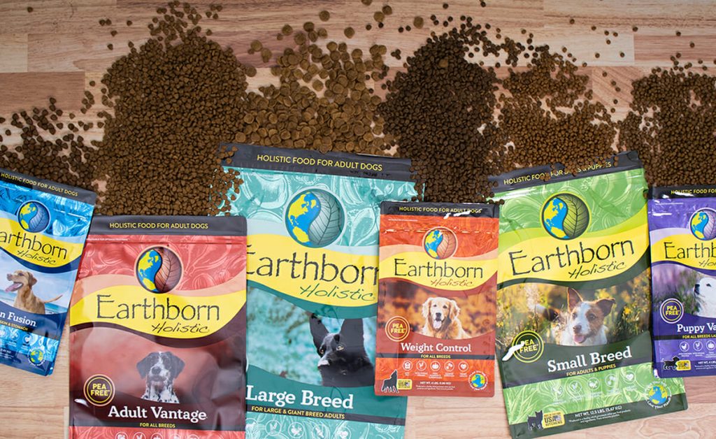 A photo of different types of pet food suitable for elderly pets.